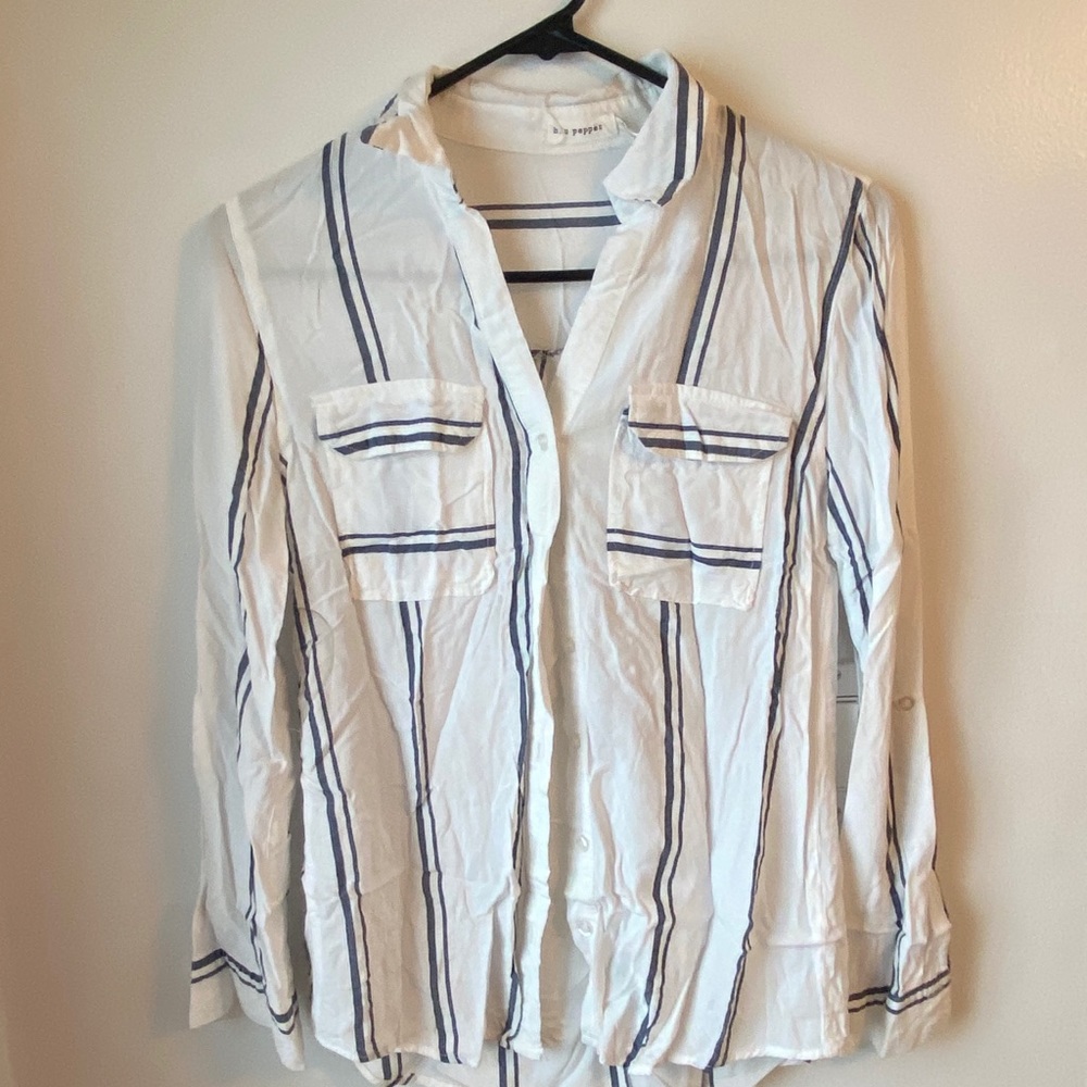 Plain Blue/ White Fleece
